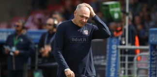 Alvini: “Bisogna chiudere il campionato con dignità” Massimiliano Alvini durante il match con la Salernitana (foto Michele De Marco)