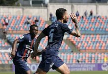 Cosenza-Bari 1-0, vittoria di orgoglio dei lupi Mario Gargiulo, al primo gol con la maglia del Cosenza (foto di Francesco Farina)