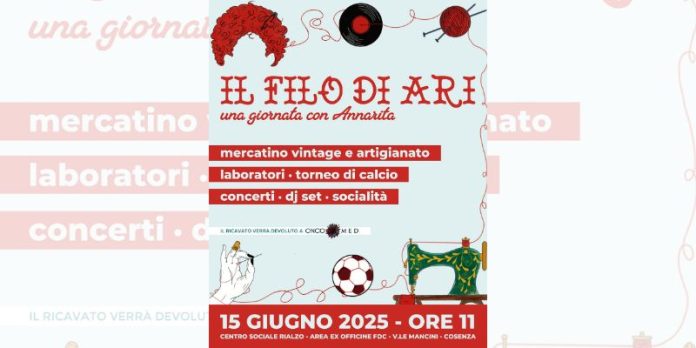 “Il Filo di Ari” domenica a Cosenza giornata in ricordo dell’artista Annarita Sganga