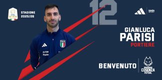 Un nuovo portiere per la Pirossigeno Cosenza: è il reggino Gianluca Parisi Gianluca Parisi Pirossigeno Cosenza