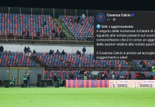 “Pronti ad accogliere nuovi suggerimenti e idee”: il Cosenza allora inizi dall’ABC Curva nord vuota (foto Michele De Marco)