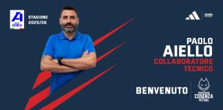 Futsal: ufficiale la nomina di Paolo Aiello come nuovo Collaboratore Tecnico della Pirossigeno Cosenza