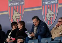 E così il Cosenza ha ripreso a comunicare? “Sì, ma niente di serio” La dirigenza del Cosenza Calcio (foto Francesco Farina)