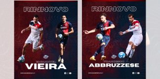 Soccer Montalto, altri rinnovi ufficiali: Vieira e Abbruzzese vestiranno ancora la maglia rossoblù