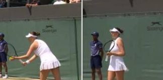 Succede solo a Wimbledon, salta il tappo di champagne e stop al match – Video