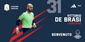 Futsal, Pirossigeno Cosenza: ufficiale l’ingaggio del portiere Vittorio De Brasi Vittorio De Brasi portiere Pirossigeno