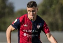 Il giovane talento del Cagliari Achour vestirà la maglia del Cosenza Achour (foto pagina Facebook Cagliari Calcio)