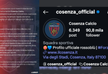 Cosenza, commenti riaperti solo su Instagram: e i tifosi si scatenano