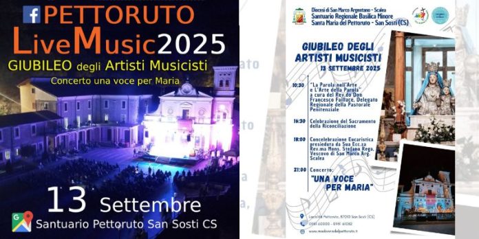 San Sosti, Giubileo degli Artisti Musicisti fede, bellezza e musica al Santuario del Pettoruto