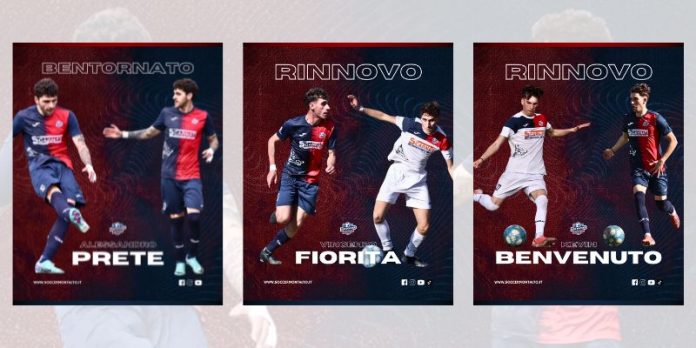 Soccer Montalto Prete torna a vestire il rossoblù, rinnovi per Benvenuto e Fiorita