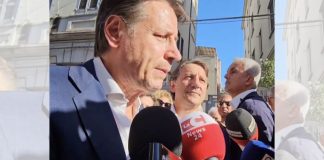 Giuseppe Conte a Cosenza a sostegno del candidato governatore Pasquale Tridico Conte-Tridico