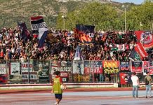 Casertana-Cosenza 1-1, finisce in parità il match del “Pinto” Tifosi del Cosenza presenti a Caserta ( Foto S. Mannarino)