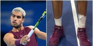 Alcaraz ancora infortunato? La fasciatura ‘sospetta’ al Six Kings Slam