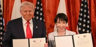 Trump in Giappone, siglato accordo sulle terre rare. La premier lo nomina per il Nobel