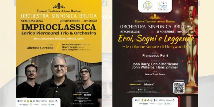 Da Hollywood al jazz di Pieranunzi novembre in musica con l'Orchestra Sinfonica Brutia
