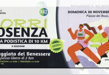 Il prossimo 30 novembre la II edizione della “Corri Cosenza Green” per le vie della città