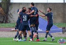 Prima Categoria: cinquina della Soccer Montalto a Corigliano L'esultanza della Soccer Montalto dopo una rete
