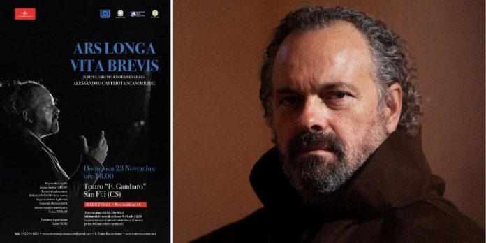 Prosegue la rassegna Tutti a Teatro domenica a San Fili Ars longa vita brevis