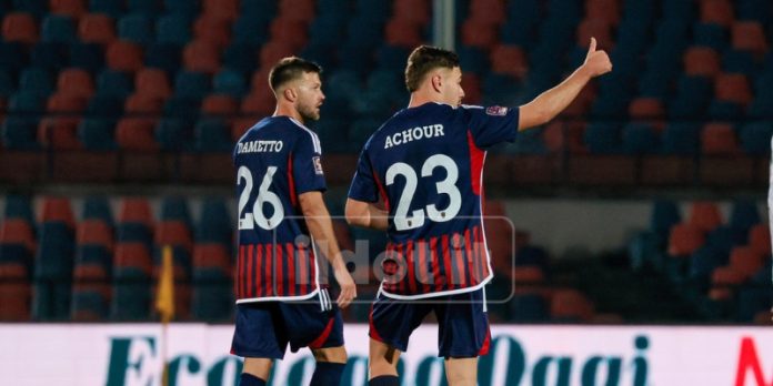 Achour in gol contro il Picerno (Foto Farina)