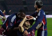 Cosenza-Cavese 2-1, i lupi chiudono il girone d’andata con una vittoria. Il tabellino del match L'esultanza di Langella dopo il gol alla Cavese (foto Salvatore Mannarino)