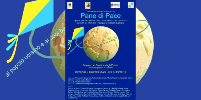 Pane di Pace, un'opera performativa dedicata al popolo ucraino e ai suoi bambini Cosenza