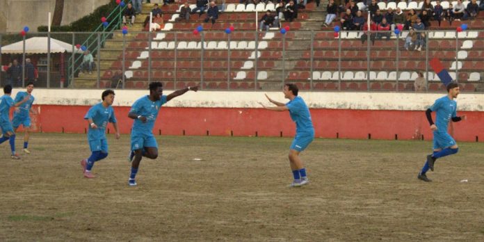 Un'esultanza del San Fili presa dall'ultima gara con il San Lucido