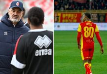 Serie B, il Catanzaro vuole calare il poker contro il Bari dell’ex Vivarini Vivarini e Cisse (foto da pagina Facebook SSC Bari e US Catanzaro)