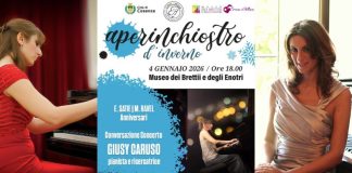 Cosenza, Aperinchiostro d’inverno: la conversazione concerto con Giusy Caruso Aperinchiostro d'inverno la conversazione concerto con Giusy Caruso al Museo dei Brettii e degli Enotri