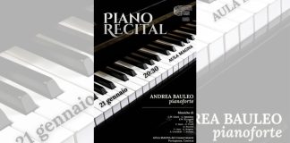 Il 21 gennaio “Voci senza parole”, concerto del pianista Andrea Bauleo Locandina Voci senza parole Conservatorio
