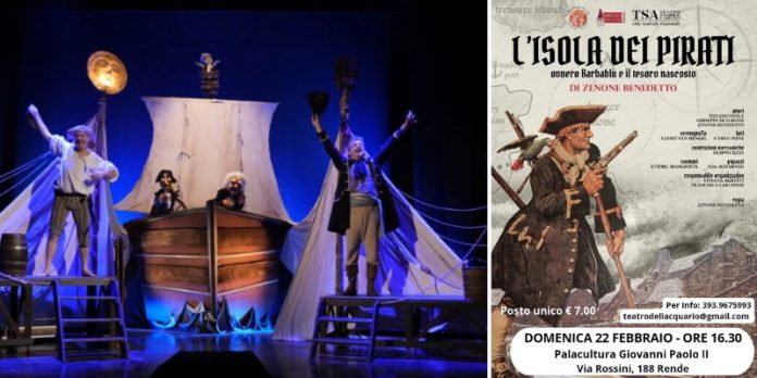 Famiglie a teatro arriva a Rende L'Isola dei Pirati, ovvero Barbablù e il tesoro nascosto Famiglie a teatro arriva a Rende L'Isola dei Pirati, ovvero Barbablù e il tesoro nascosto