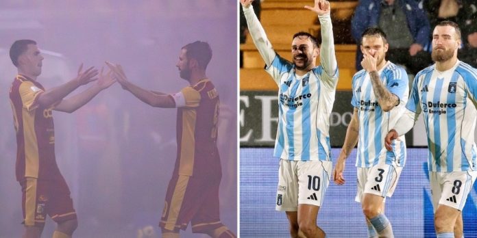 (foto da pagina Facebook US Catanzaro e Virtus Entella) (foto da pagina Facebook US Catanzaro e Virtus Entella)