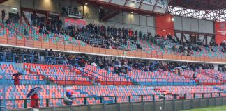 Cosenza-Latina, ingresso gratis per tutte le scuole calcio Gli spalti del Marulla vuoti (foto Michele De Marco)