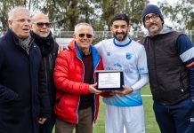 Diamante Caselli Pascale, presidente Perrone: “Promozione? La priorità è la crescita dei ragazzi” Il Dg Giuseppe Pascale, il vice presidente Roberto Vigilante, il presidente Claudio Perrone, Francesco Magnone e Riccardo Madonia (foto Angelo Benvenuto)