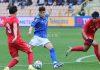 Gioia Italia! La Nazionale U19 pareggia a Catanzaro con la Turchia e vola all’Europeo Samuele Inacio scaglia il tiro che vale il vantaggio dell'Italia (foto Francesco Farina)