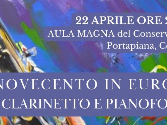 “Il Novecento in Europa”, concerto per clarinetto e pianoforte il 22 aprile a Cosenza