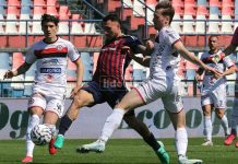 Basta un gol di Ciotti, per il Cosenza è una vittoria da record. 1-0 di corto muso sul Foggia Il gol decisivo di Ciotti in Cosenza-Foggia (foto Francesco Farina)