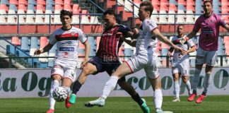 Basta un gol di Ciotti, per il Cosenza è una vittoria da record. 1-0 di corto muso sul Foggia Il gol decisivo di Ciotti in Cosenza-Foggia (foto Francesco Farina)