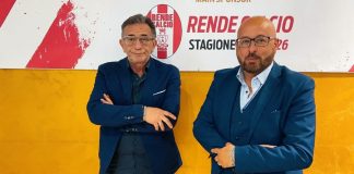 Rende Calcio, si riparte dal “Lorenzon”: Marrello e Greco presentano il progetto rilancio In foto il Presidente del Rende Marrello e il vice Presidente Greco