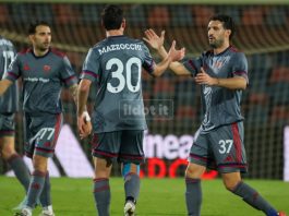 Cosenza-Trapani 1-0, le pagelle dei lupi. Torna Mazzocchi ed è il match-winner Simone Mazzocchi, suo il gol decisivo in Cosenza-Trapani (foto Michele De Marco)