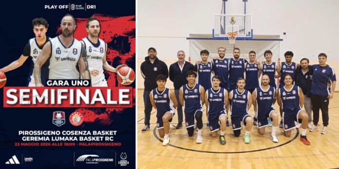 Basket Pirossigeno Cosenza-Lumaka, sabato al PalaPirossigeno inizia la corsa alla finale