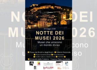 Cosenza aderisce alla Notte europea dei Musei in programma sabato 23 maggio Cosenza aderisce alla Notte europea dei Musei in programma sabato 23 maggio