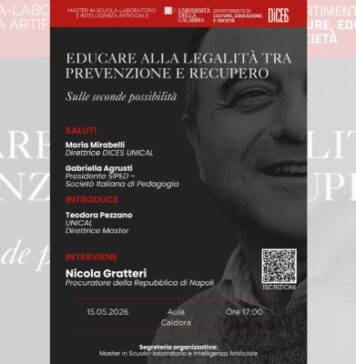 Educare alla legalità come fondamento democratico: all’Unical un seminario con Nicola Gratteri
