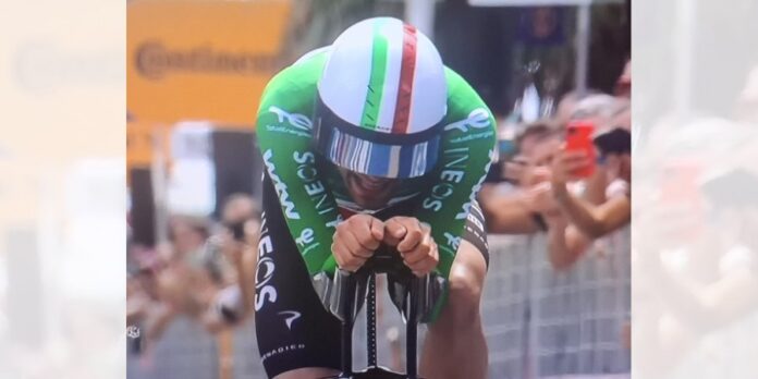 Giro d'Italia Ganna accende il turbo nella crono, Eulálio ancora in rosa