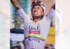 Giro d’Italia: terzo successo di tappa per un inarrestabile Narváez. Un altro giorno in rosa per Eulálio Giro d'Italia terzo successo di tappa per un inarrestabile Narváez. Un altro giorno in rosa per Eulálio