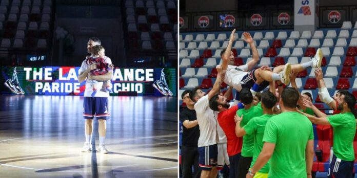 L'addio al futsal di Paride Marchio (foto Michele De Marco)