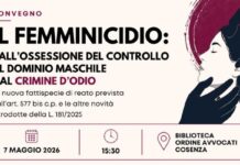 Legge sul femminicidio, il 7 maggio a Cosenza incontro con il già Procuratore della Repubblica Menditto