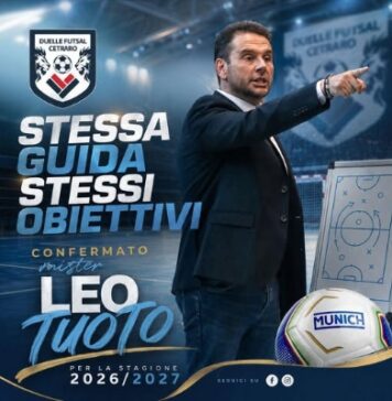 Leo Tuoto confermato alla guida della Duelle Futsal Cetraro anche per la prossima stagione Leo Tuoto Duelle Futsal Cetraro