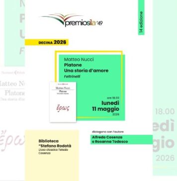Premio Sila ’49 | Matteo Nucci presenta “Platone una storia d’amore” al Liceo Telesio di Cosenza