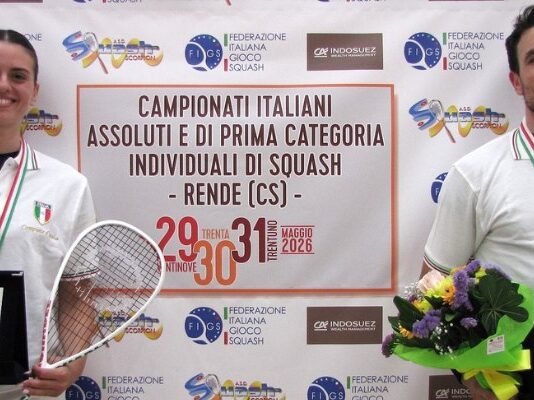 Squash, Yuri Farneti e Cristina Tartarone campioni italiani a Rende