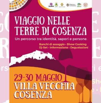 Grande itinerario del gusto: il 29 e 30 maggio arriva nella Villa Vecchia “Viaggio nelle Terre di Cosenza”